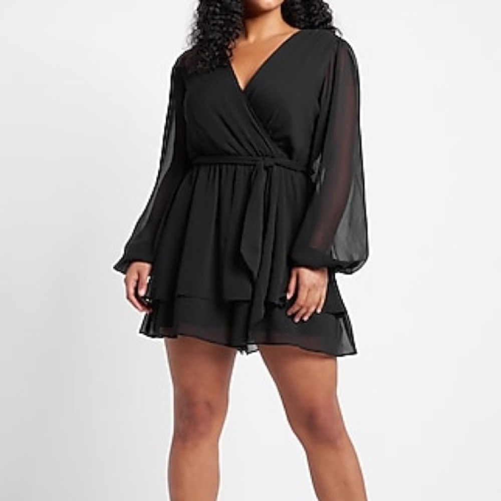 Long sleeve black dress